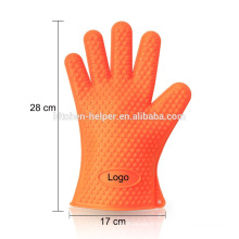 Vente en gros Gant en silicone brodé FDA / Four en silicone à usage exclusif Gants en silicone et gants de silicone résistants à la chaleur